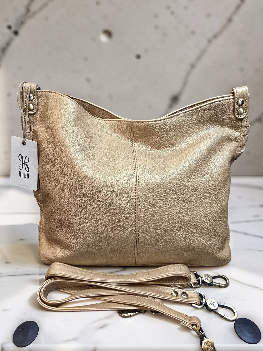HOBO Pier Leather Convertible Crossbody/Shoulder Bag NWT